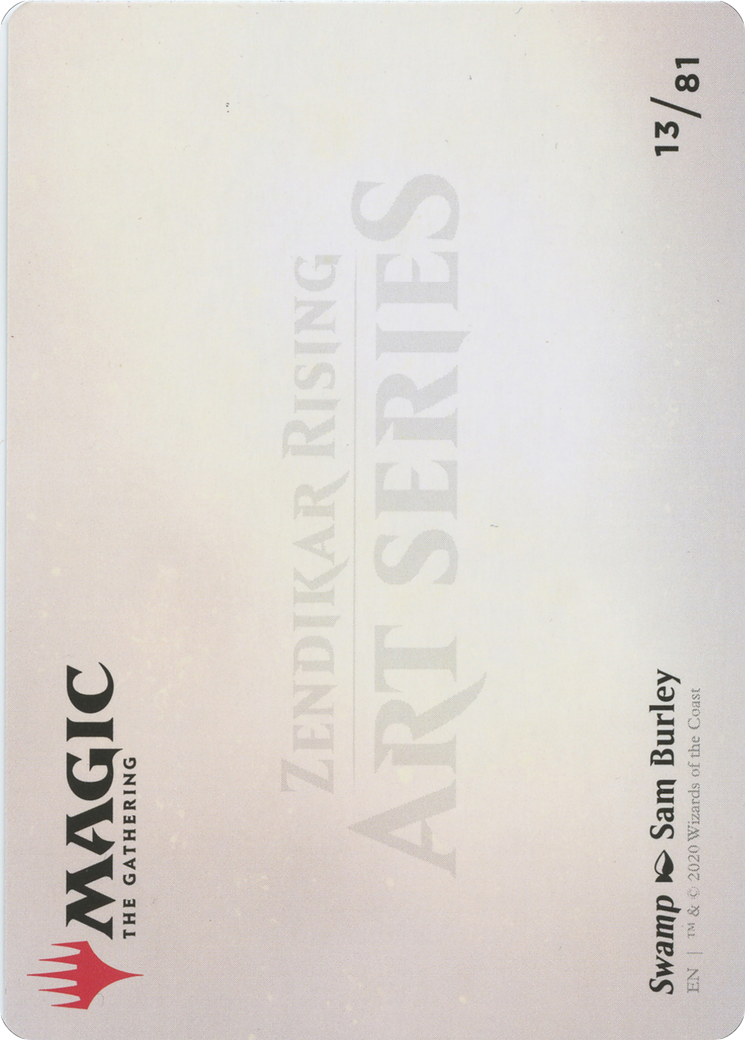 Swamp // Swamp (AZNR-013) - Zendikar Rising Art Series (Borderless)