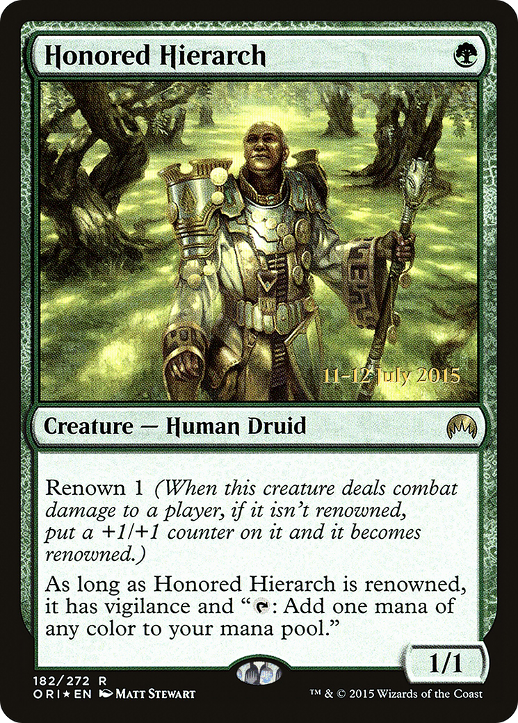 Honored Hierarch (PRE-182S) - Magic Origins Promos Foil
