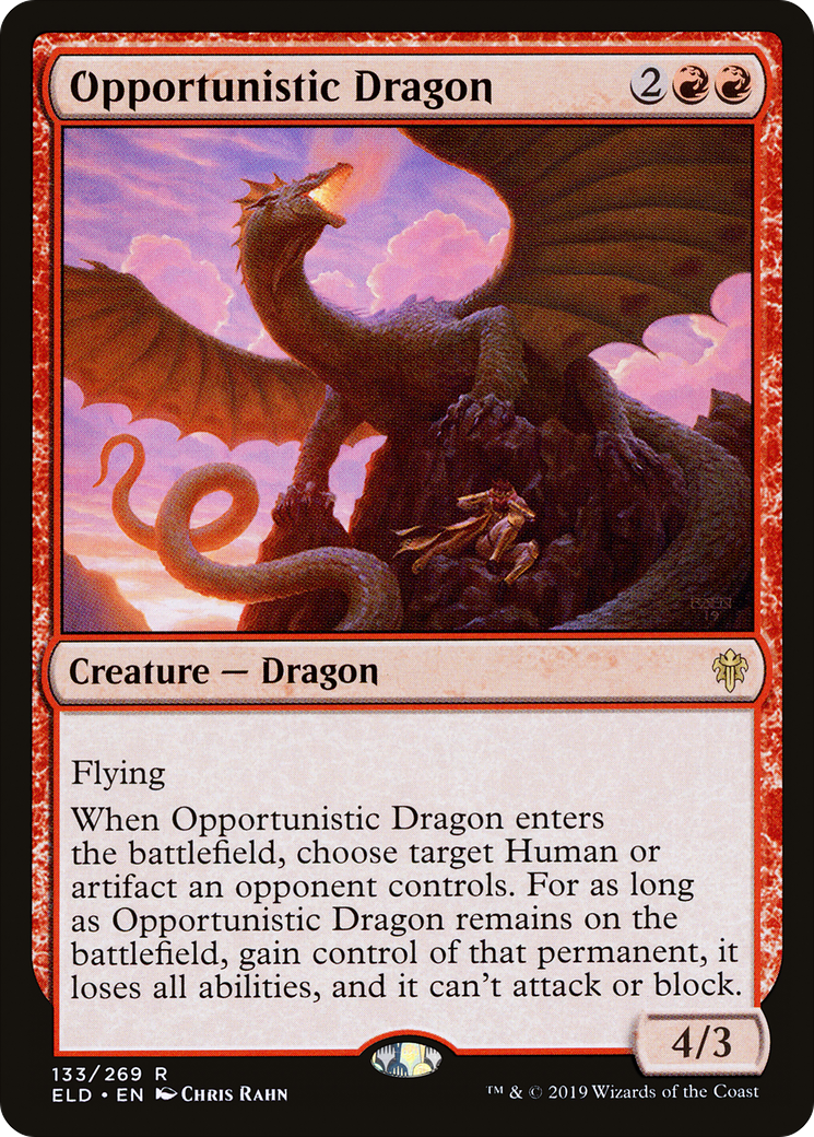 Opportunistic Dragon (ELD-133) - Throne of Eldraine