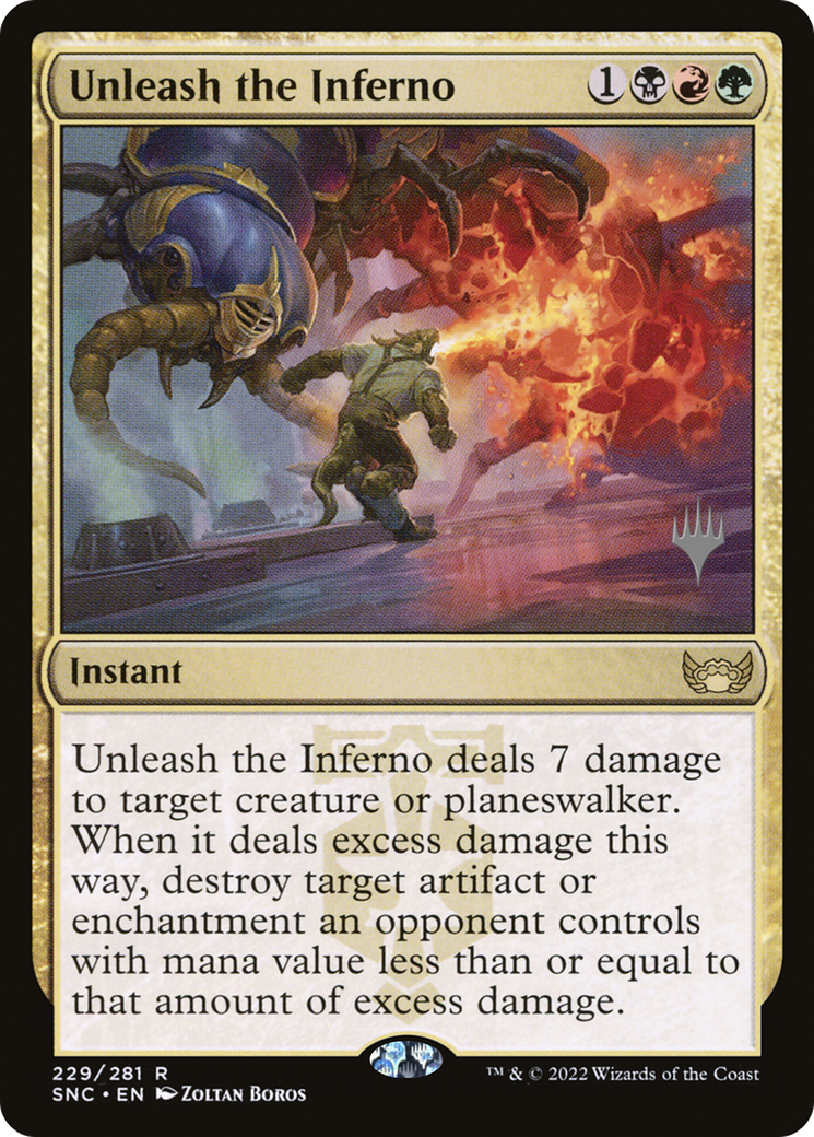 Unleash the Inferno (PPSNC-229) - Streets of New Capenna Promos Foil