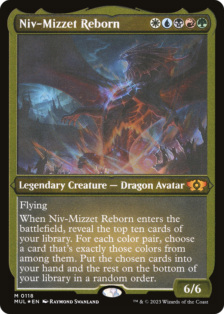 Niv-Mizzet Reborn (Foil Etched) (MUL-118) - Multiverse Legends Etched Foil