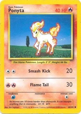 Ponyta 060 Base Set - Common