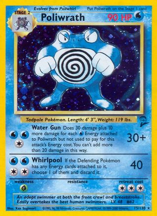 Poliwrath 015 - Holofoil Base Set 2 - Holo Rare