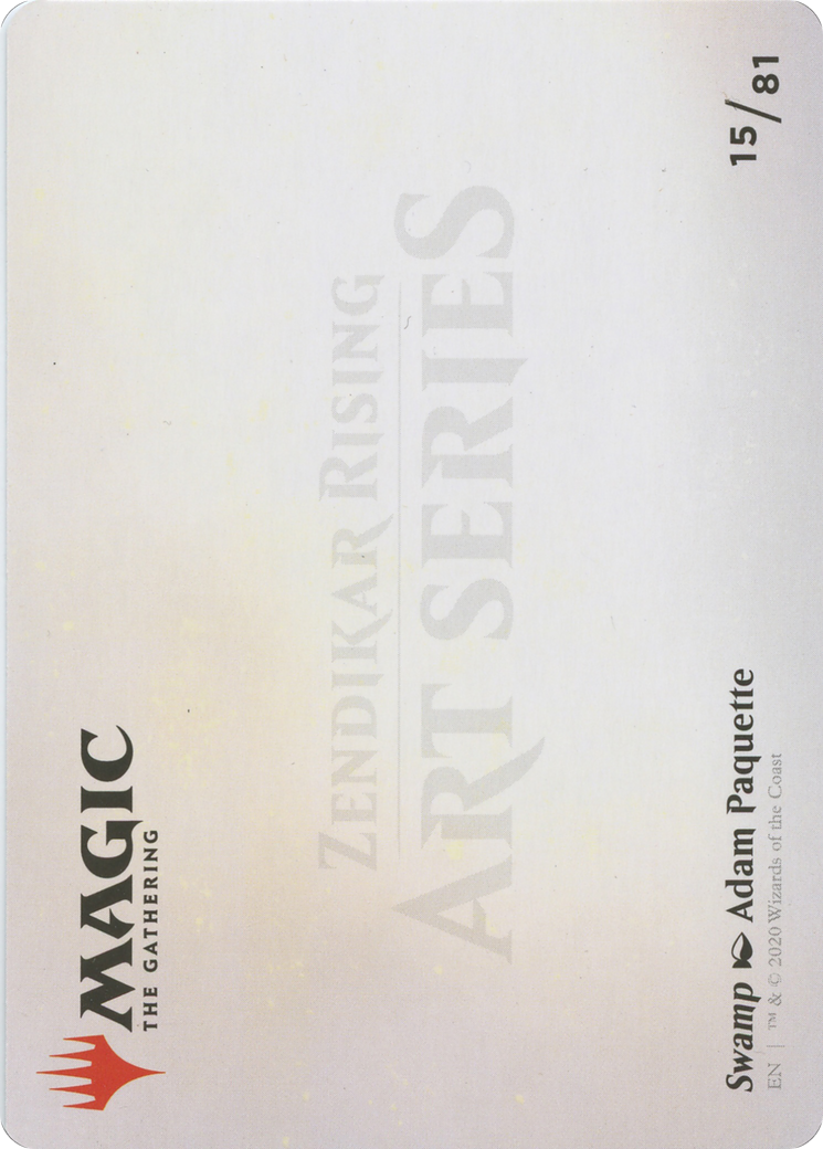 Swamp // Swamp (AZNR-015) - Zendikar Rising Art Series (Borderless)