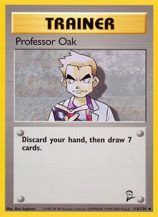 Professor Oak 116 Base Set 2 - Uncommon