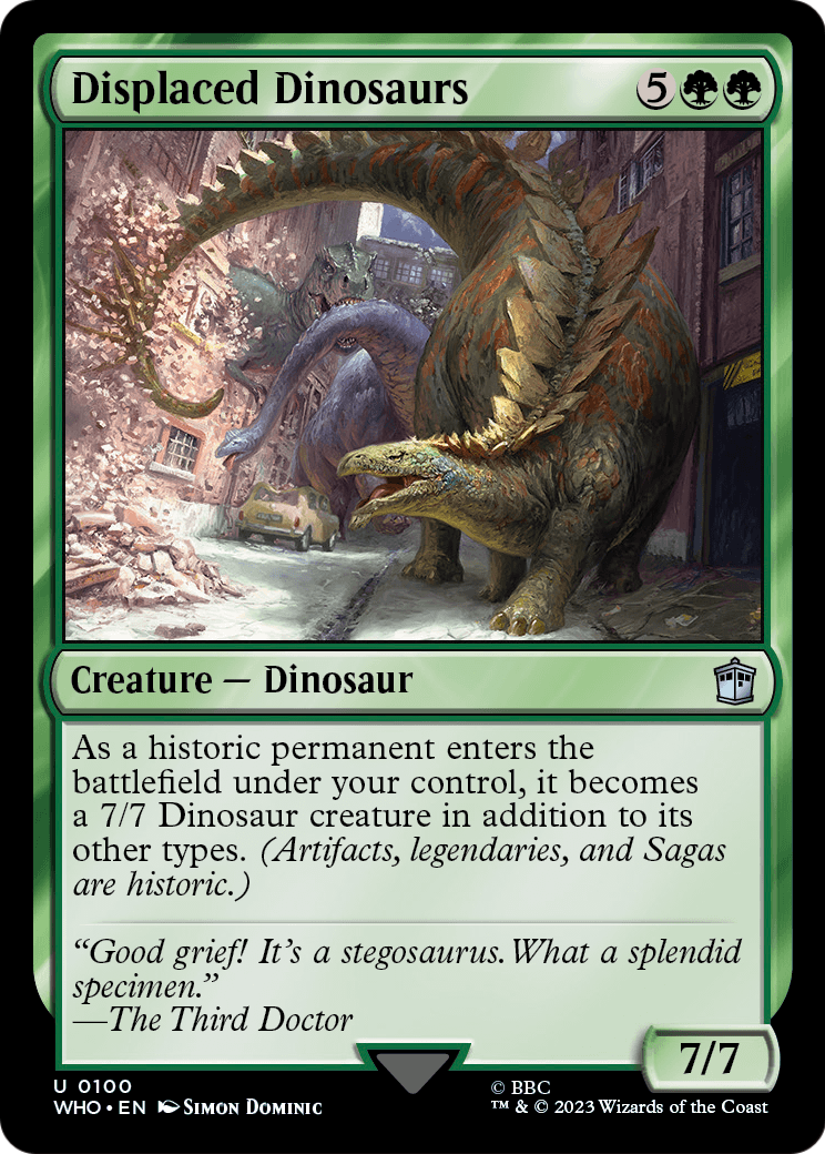 Displaced Dinosaurs (WHO-100) - Doctor Who Foil