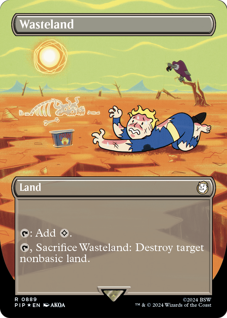 Wasteland (Borderless) (Surge Foil) (PIP-889) - Fallout Foil