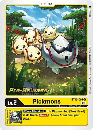 Pickmons (BT10-003) - Xros Encounter Pre-Release Cards Foil