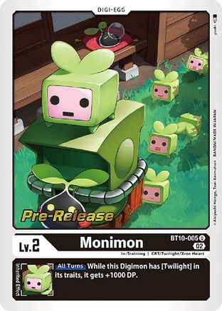 Monimon (BT10-005) - Xros Encounter Pre-Release Cards Foil
