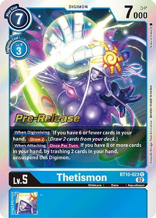 Thetismon (BT10-023) - Xros Encounter Pre-Release Cards Foil