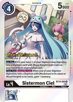 Sistermon Ciel (BT10-085) - Xros Encounter Pre-Release Cards Foil