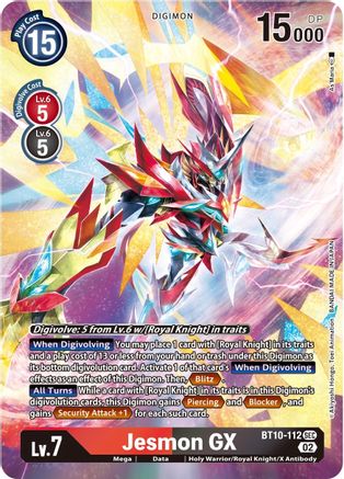 Jesmon GX (Alternate Art) (BT10-112) - Xros Encounter Foil