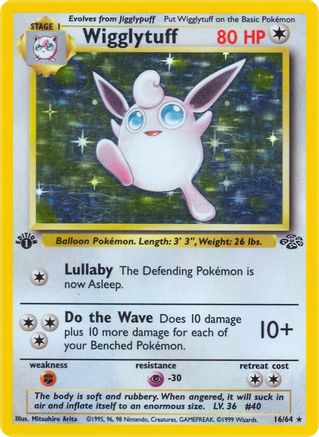 Wigglytuff (16) (16) 016 - 1st Edition Holofoil Jungle - Holo Rare