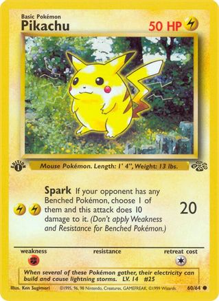 Pikachu 060 - 1st Edition Jungle - Common