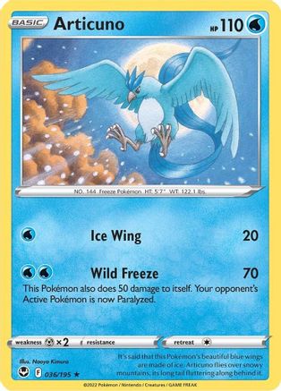 Articuno 036 - Reverse Holofoil SWSH12 Silver Tempest - Holo Rare