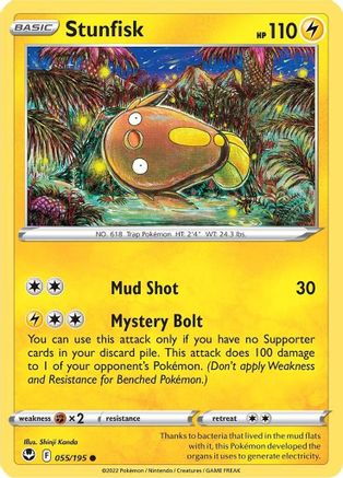 Stunfisk 055 - Reverse Holofoil SWSH12 Silver Tempest - Common
