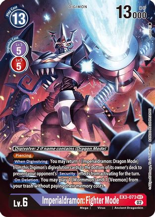 Imperialdramon: Fighter Mode (Alternate Art) (EX3-073) - Draconic Roar Foil