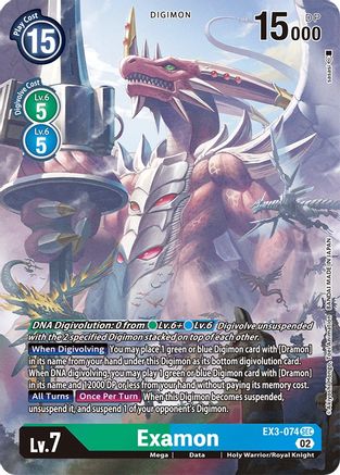 Examon (Alternate Art) (EX3-074) - Draconic Roar Foil