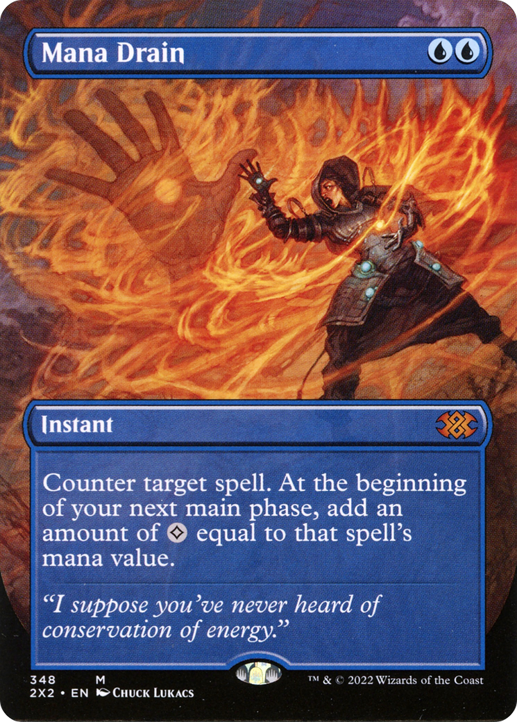 Mana Drain (Borderless) (2X2-348) - Double Masters 2022 Foil