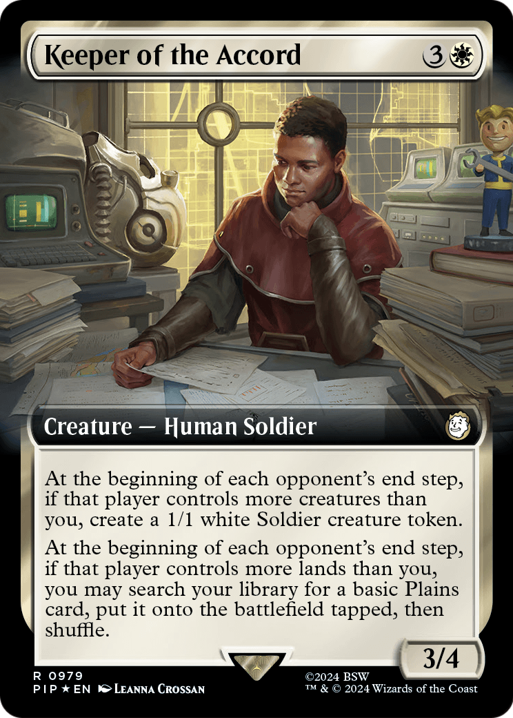 Keeper of the Accord (Extended Art) (Surge Foil) (PIP-979) - Fallout: (Extended Art) Foil