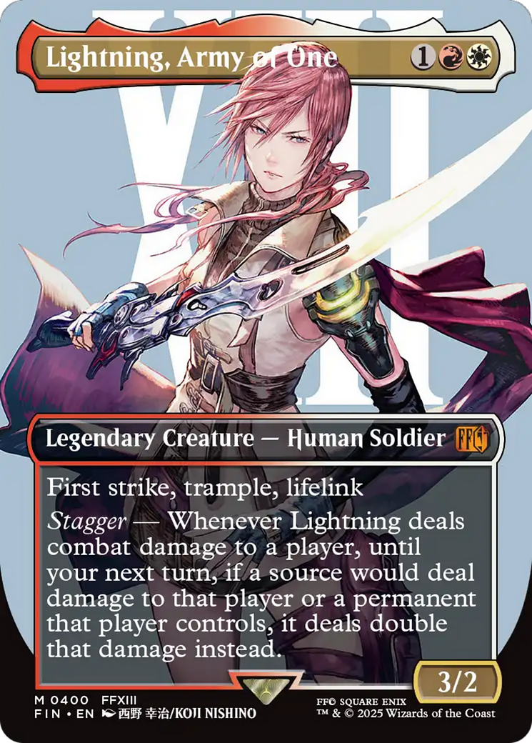 Lightning, Army of One (0400) (Borderless) (FIN-400) - FINAL FANTASY