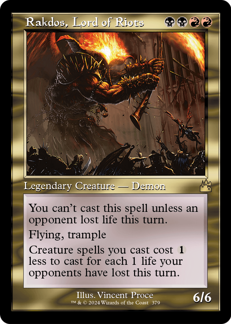 Rakdos, Lord of Riots (Retro Frame) (RVR-379) - Ravnica Remastered Foil