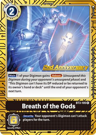 Breath of the Gods (2nd Anniversary Card Set) (BT3-105) - Release Special Booster 1.0 Foil