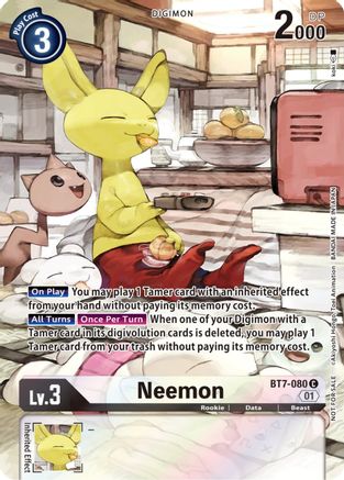 Neemon (2nd Anniversary Frontier Card) (BT7-080) - Next Adventure Foil