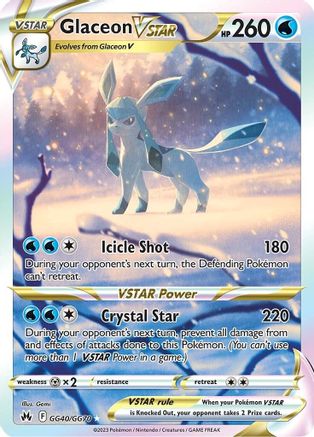 Glaceon VSTAR GG40 - Holofoil SWSH Crown Zenith Galarian Gallery - Ultra Rare