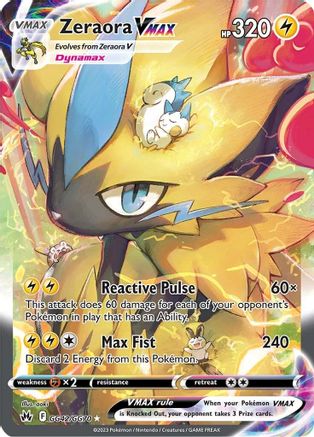 Zeraora VMAX GG42 - Holofoil SWSH Crown Zenith Galarian Gallery - Ultra Rare