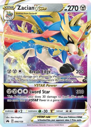 Zacian VSTAR 096 - Holofoil SWSH Crown Zenith - Ultra Rare