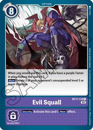 Evil Squall (BT11-110) - Dimensional Phase