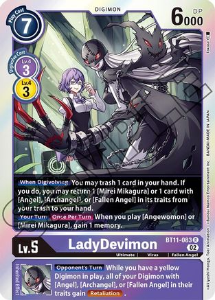 LadyDevimon (BT11-083) - Dimensional Phase Foil