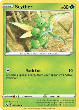 Scyther 006 SWSH Crown Zenith - Common