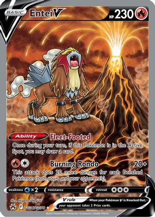 Entei V GG36 - Holofoil SWSH Crown Zenith Galarian Gallery - Ultra Rare