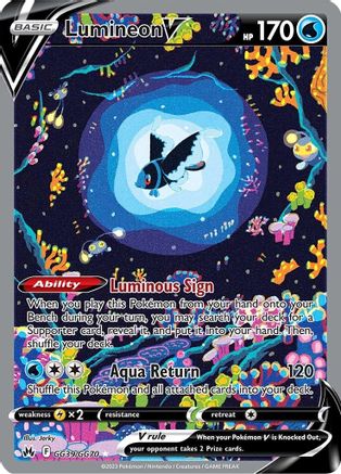 Lumineon V GG39 - Holofoil SWSH Crown Zenith Galarian Gallery - Ultra Rare