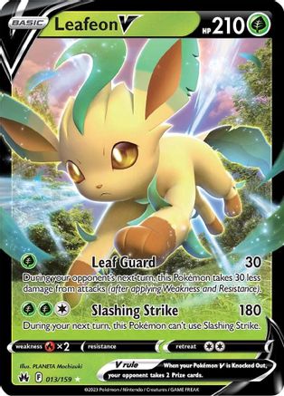 Leafeon V 013 - Holofoil SWSH Crown Zenith - Ultra Rare