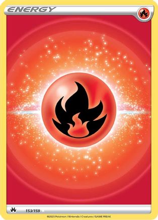 Fire Energy (Texture Full Art) 153 - Holofoil SWSH Crown Zenith - Ultra Rare