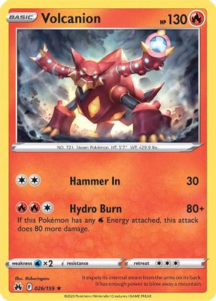 Volcanion 026 - Holofoil SWSH Crown Zenith - Holo Rare