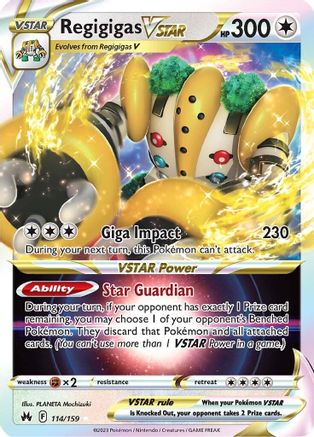Regigigas VSTAR 114 - Holofoil SWSH Crown Zenith - Ultra Rare