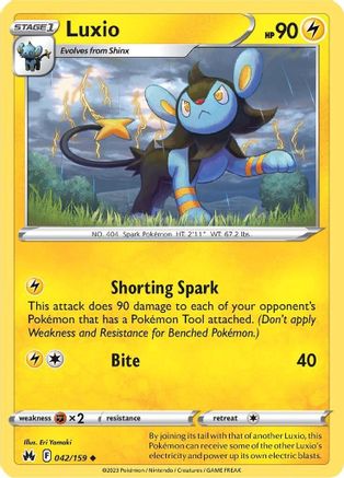 Luxio (42) (42) 042 - Reverse Holofoil SWSH Crown Zenith - Uncommon