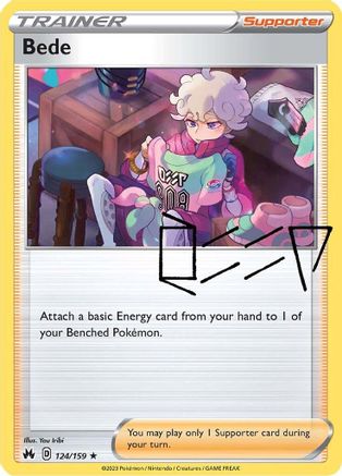 Bede 124 - Holofoil SWSH Crown Zenith - Holo Rare
