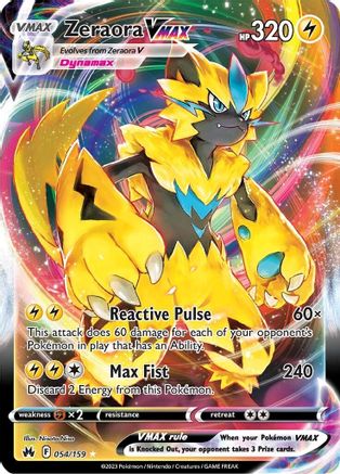 Zeraora VMAX 054 - Holofoil SWSH Crown Zenith - Ultra Rare