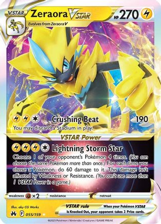 Zeraora VSTAR 055 - Holofoil SWSH Crown Zenith - Ultra Rare