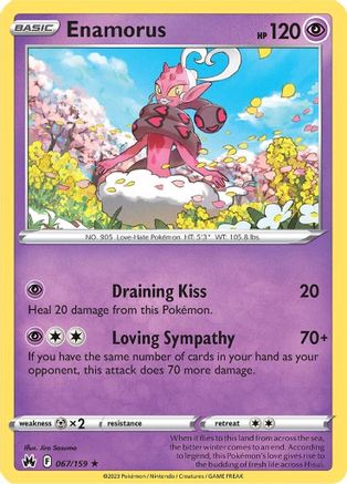 Enamorus 067 - Reverse Holofoil SWSH Crown Zenith - Rare