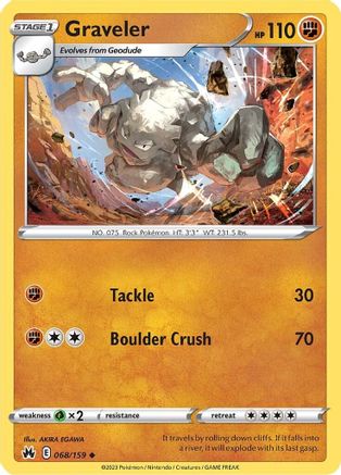 Graveler 068 SWSH Crown Zenith - Uncommon