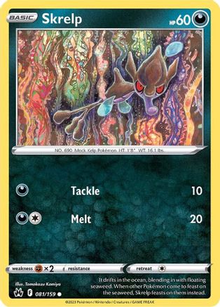 Skrelp 081 - Reverse Holofoil SWSH Crown Zenith - Common