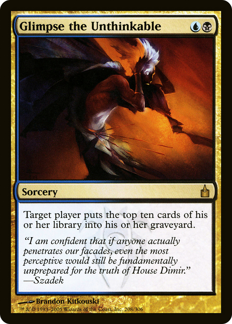 Glimpse the Unthinkable (RAV-208) - Ravnica: City of Guilds Foil
