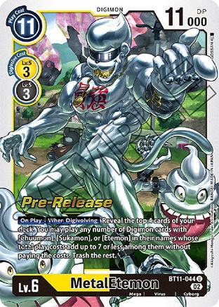 MetalEtemon (BT11-044) - Dimensional Phase Pre-Release Cards Foil