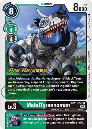MetalTyrannomon (BT11-055) - Dimensional Phase Pre-Release Cards Foil
